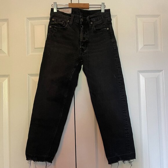 Gap High Rise Cheeky Straight Jeans – Faded Black – Size 26 Petite (2P) - Picture 1 of 4